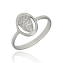 Fehér arany gyűrű 54-es méret - B12663_4I